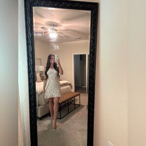 SHEIN Cream Floral Mini Dress